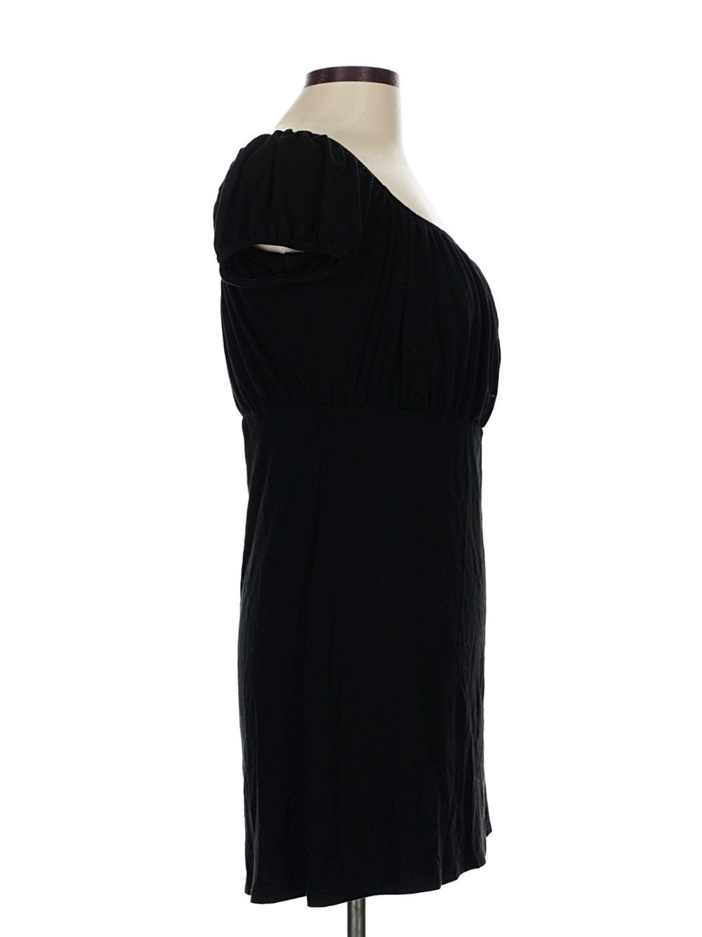 Reformation Black Tencel Spandex  Sleeve Mini Dress Size Large whimsy goth basic - Picture 5 of 7